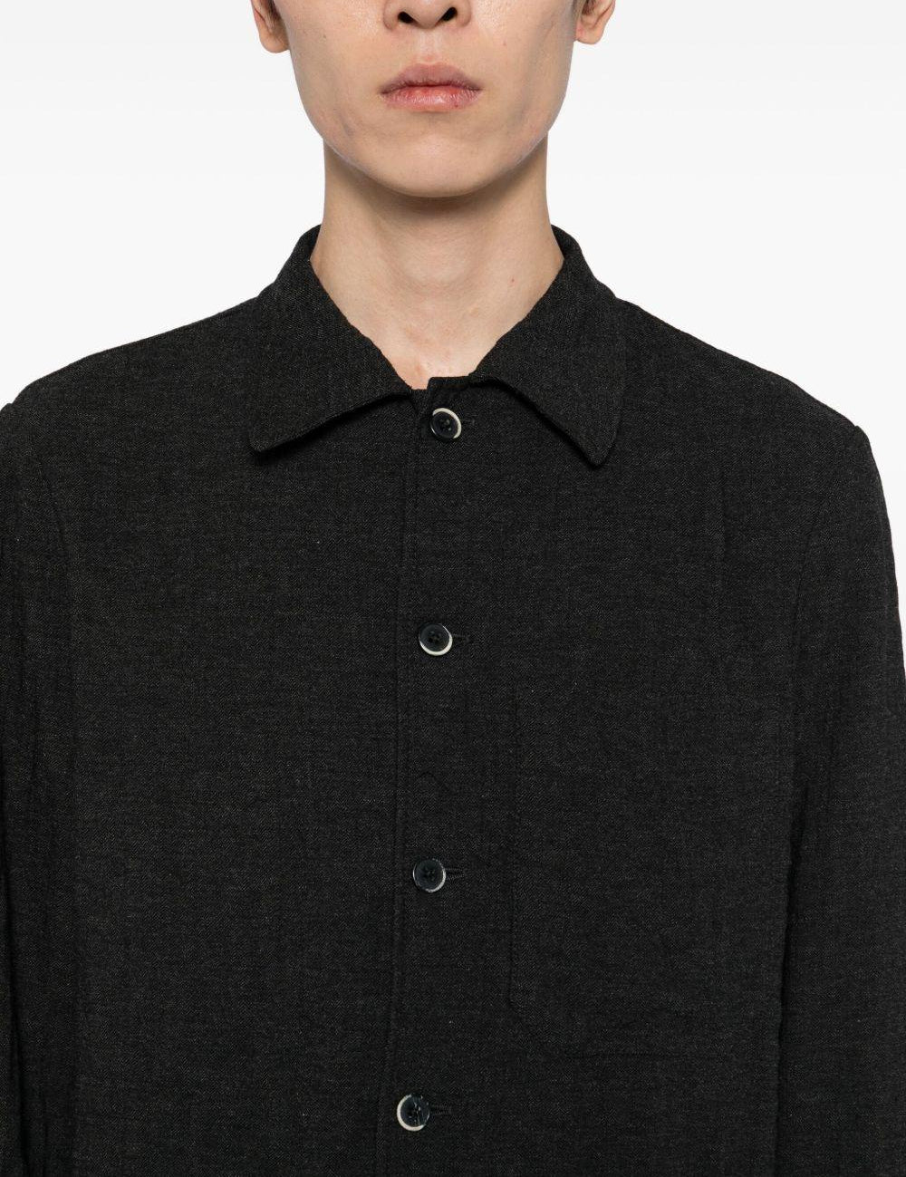 Camicia testurizzata  in nero Barena venezia - uomo 