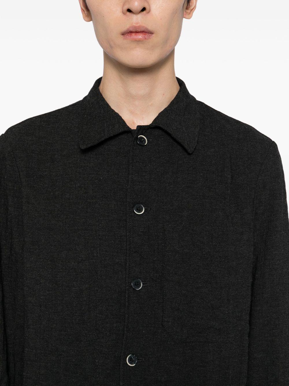 Camicia testurizzata  in nero Barena venezia - uomo 