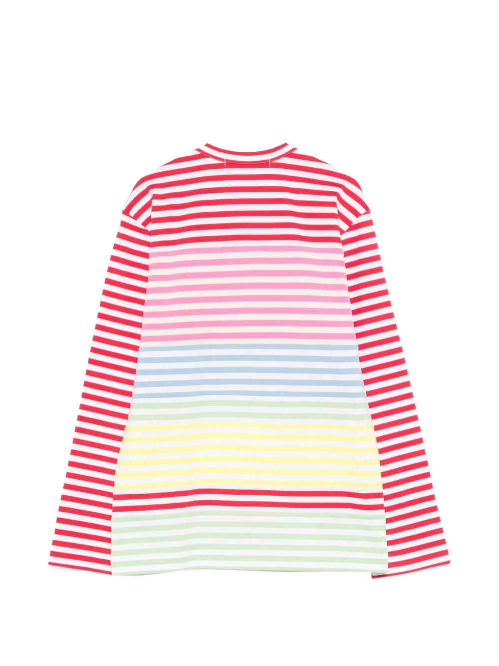 T-shirt a righe a maniche lunghe multicolore Junya watanabe - donna 