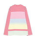 T-shirt a righe a maniche lunghe multicolore Junya watanabe - donna 
