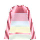 T-shirt a righe a maniche lunghe multicolore Junya watanabe - donna 