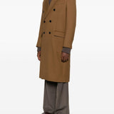 Cappotto doppiopetto manteau droit in marrone AMI Paris - uomo 