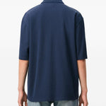 Polo Ami de Coeur con applicazione in blu Ami paris - uomo 
