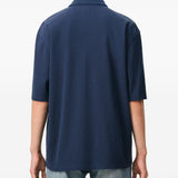 Polo Ami de Coeur con applicazione in blu Ami paris - uomo 
