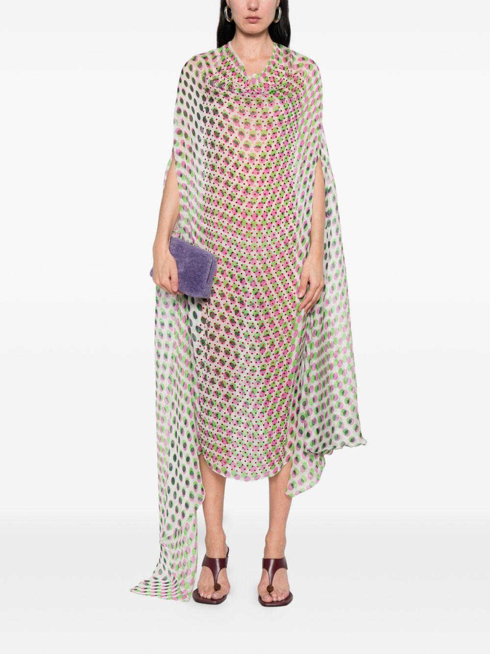 Abito midi a pois con cristalli ducy multicolore Dries van noten - donna 