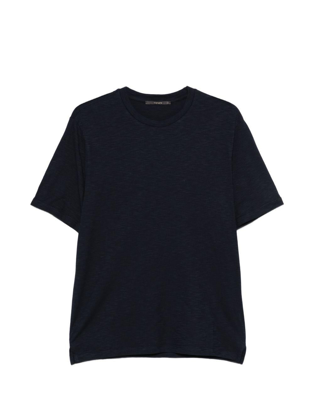 T-shirt girocollo in blu Kangra - uomo 