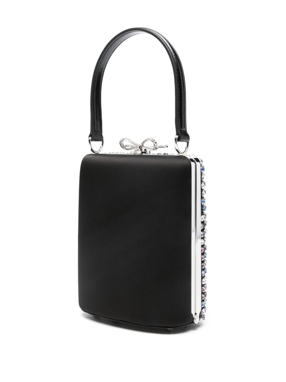 Borsa mini con cristalli in nero Self-Portrait - donna 
