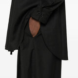 Camicia con collo a punta con bottoni frontali in nero The andamane - donna 