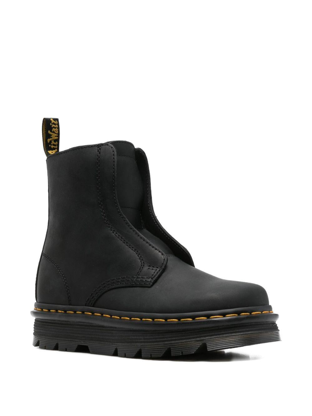 Stivali senza lacci zebzag in nero Dr. Martens - donna 