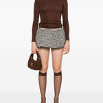 Maglia a collo alto in marrone Self-portrait - donna 
