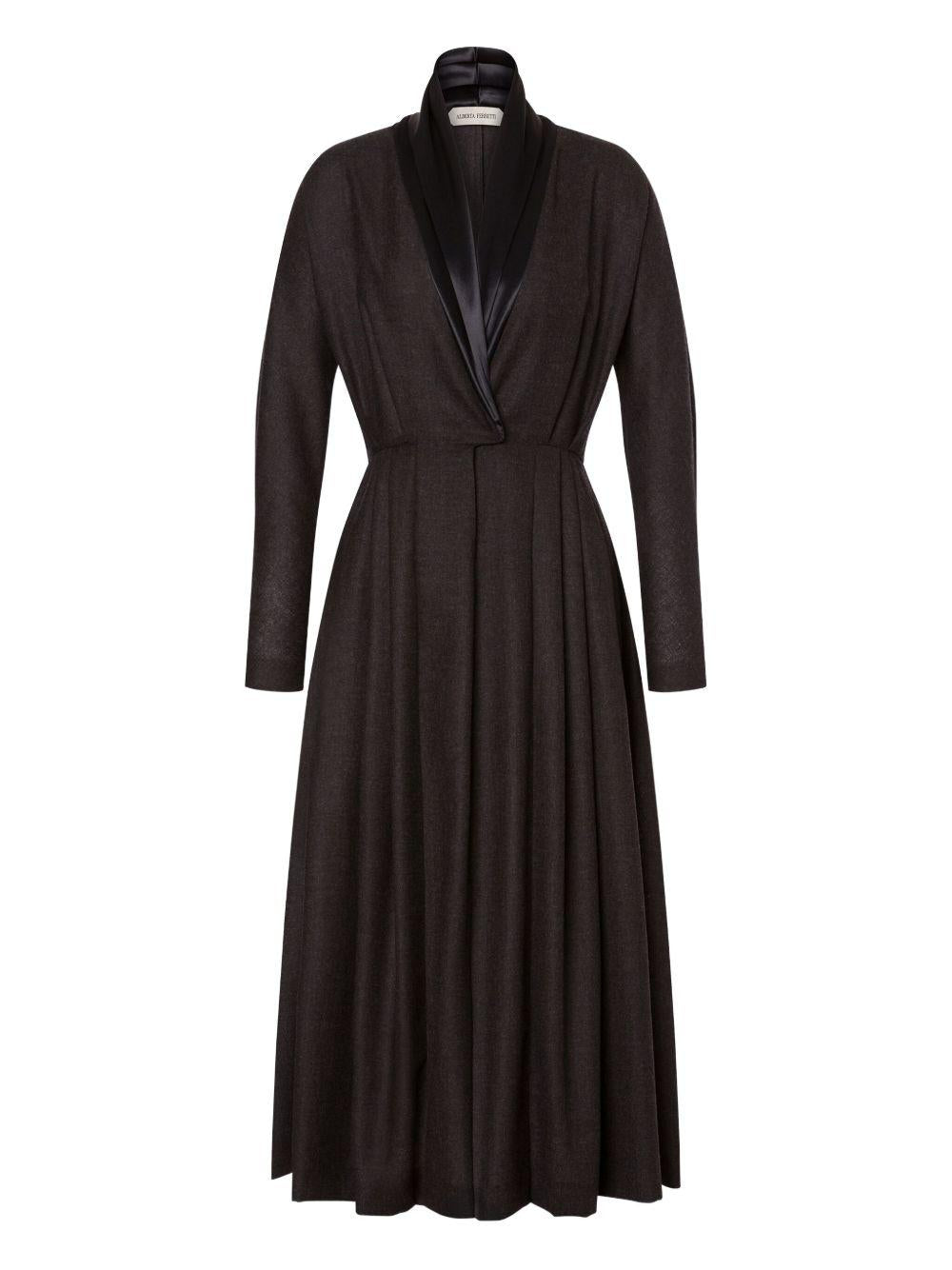 Abito con scollo incrociato in grigio scuro Alberta Ferretti - donna 