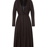 Abito con scollo incrociato in grigio scuro Alberta Ferretti - donna 