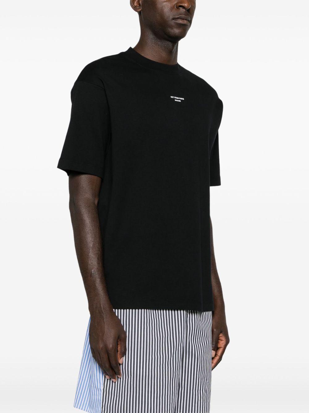 T-shirt slogan classique in nero drole de monsieur - uomo 