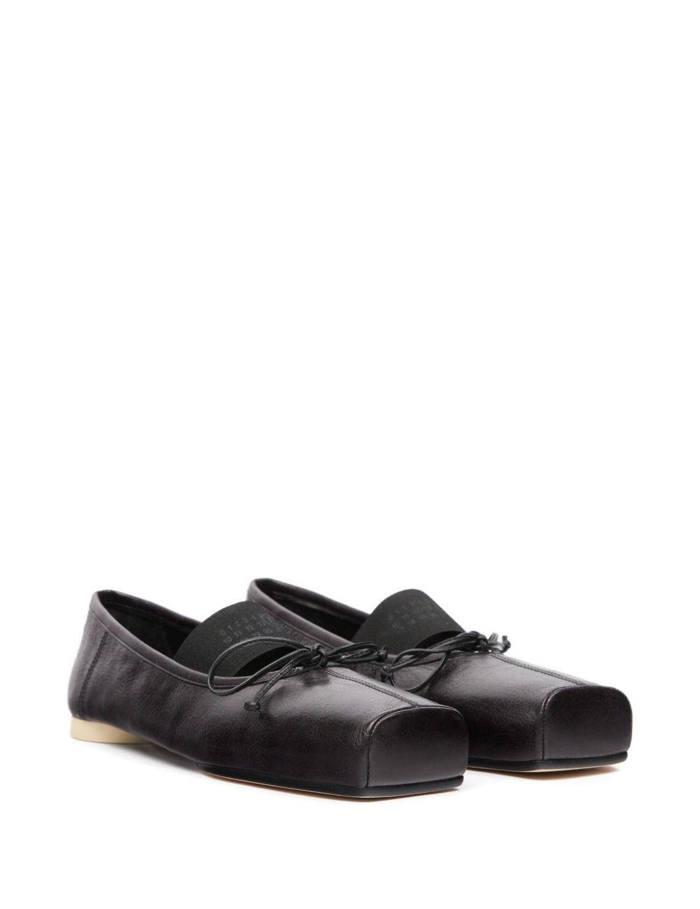 Ballerina con elastico con logo in nero Mm6 maison margiela - donna 
