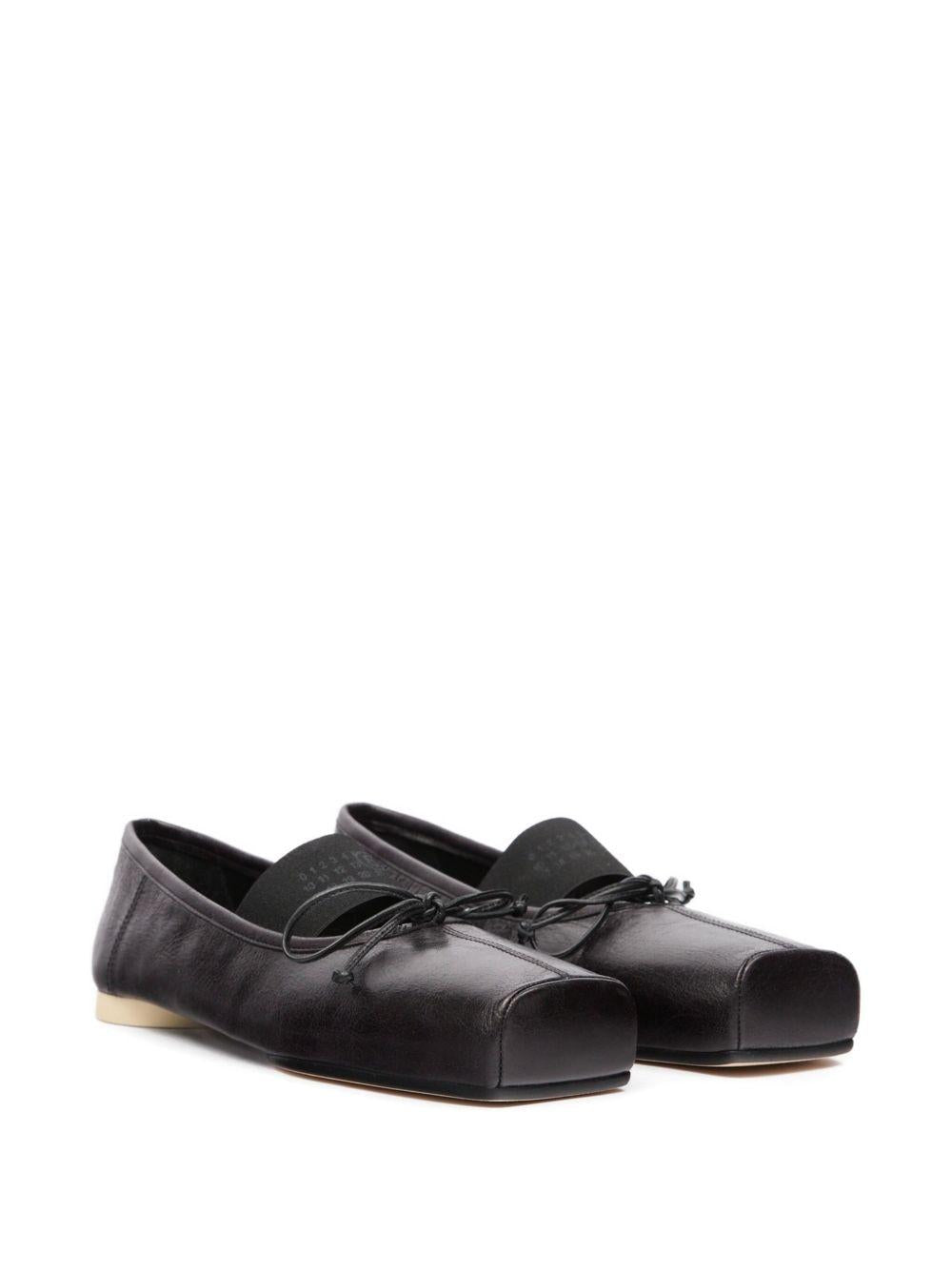 Ballerina con elastico con logo in nero Mm6 maison margiela - donna 