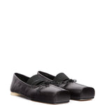 Ballerina con elastico con logo in nero Mm6 maison margiela - donna 