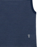 Top a righe in blu 