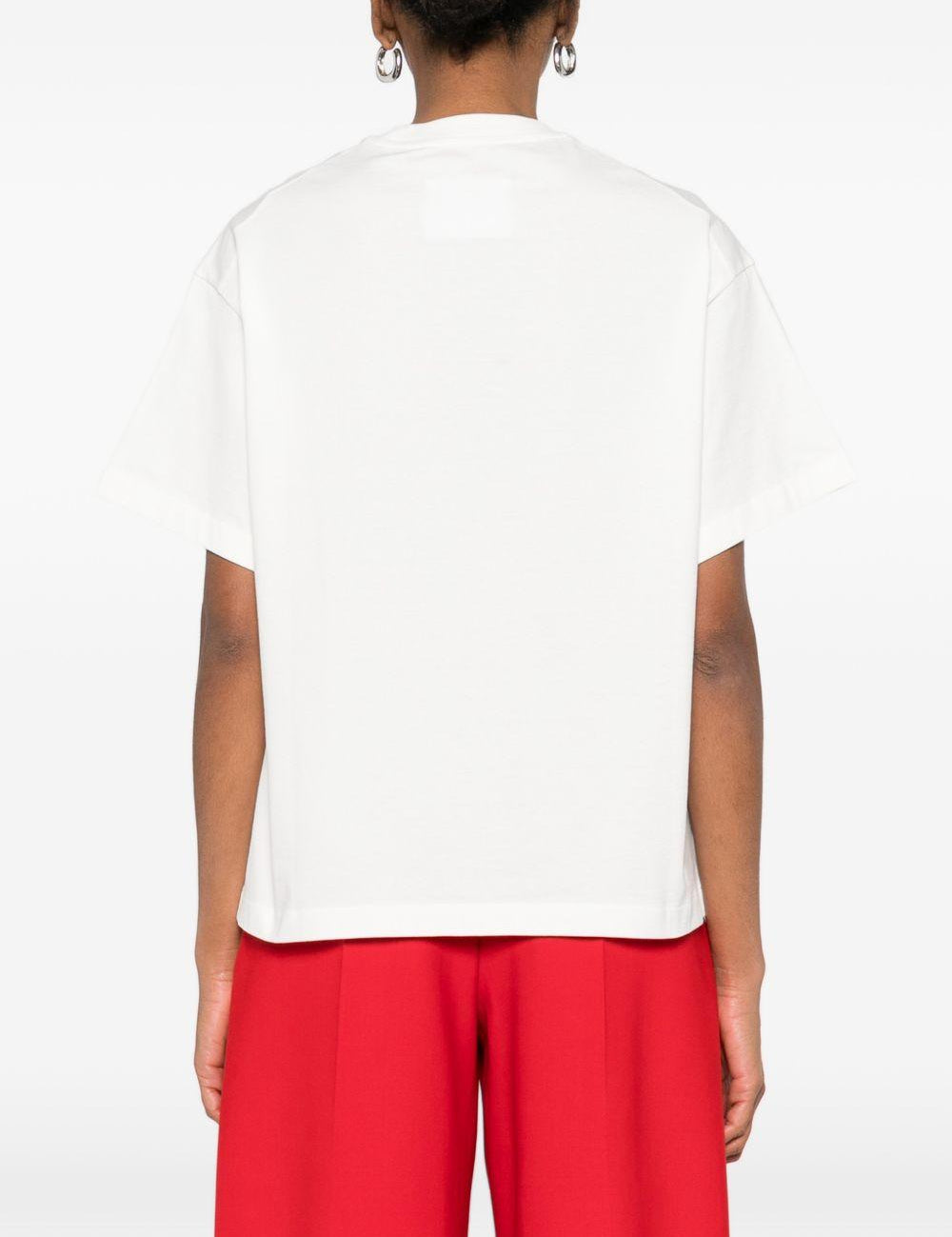 T-shirt con logo in bianco Jil sander - unisex 