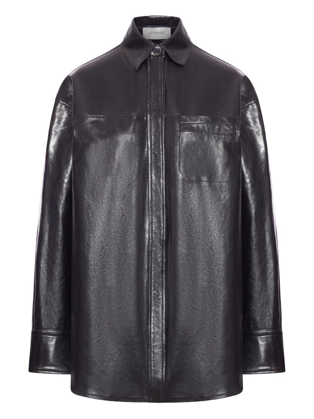 Giacca oversize in nappa borel in nero Maxmara sportmax - donna 