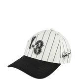 Cappellino con logo e toppa a righe in bianco e nero Y-3 - uomo 