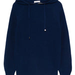 Felpa  con cappuccio in cashemere in blu Kangra - uomo 