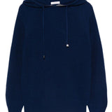 Felpa  con cappuccio in cashemere in blu Kangra - uomo 