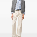 Cardigan ricamato in grigio Ami paris - uomo 