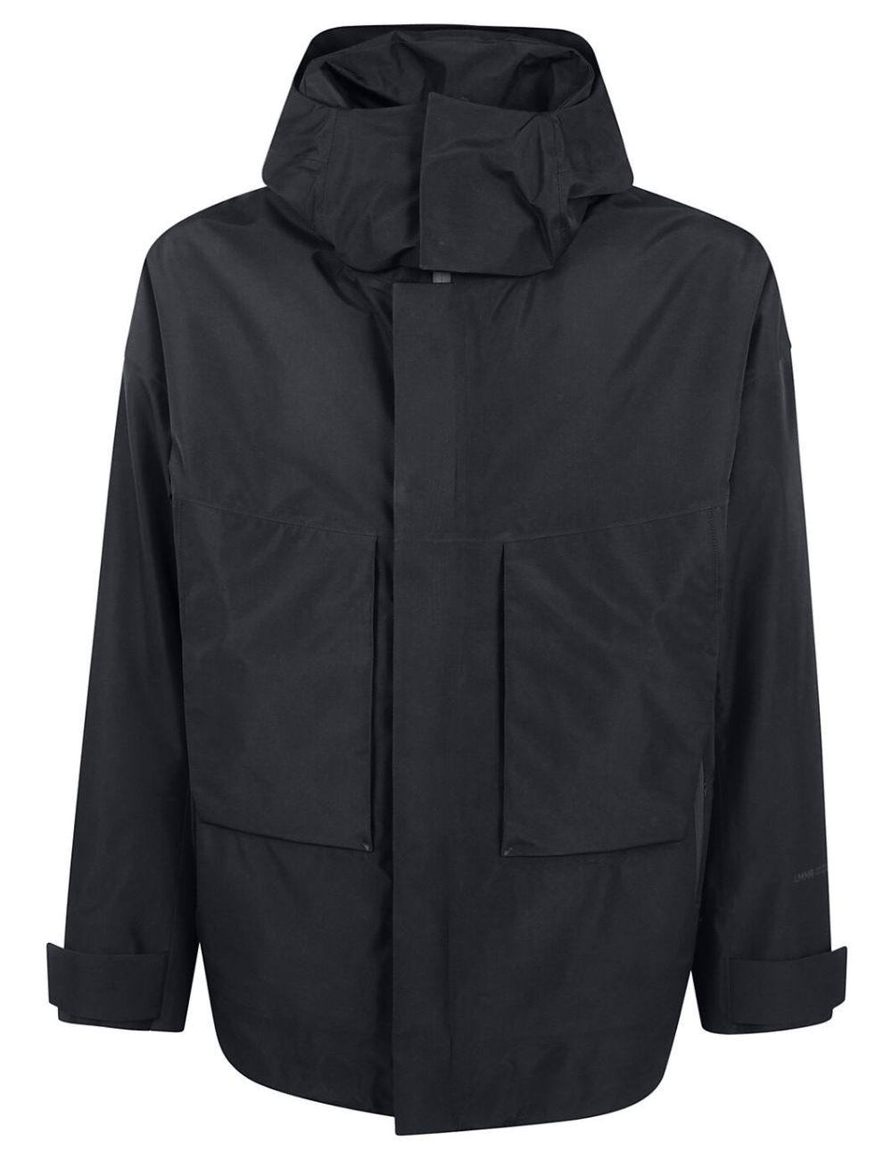 Parka con cappuccio in nero Laminar - uomo 