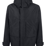 Parka con cappuccio in nero Laminar - uomo 