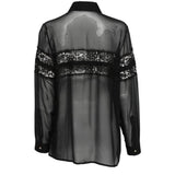Black lace bow shirt Elie Saab - donna 