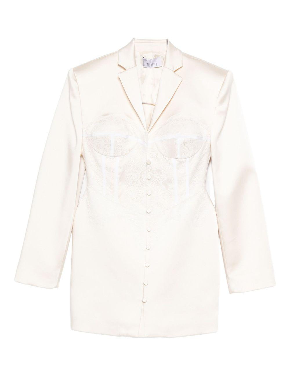 Giacca con strato in pizzo in bianco Giuseppe di morabito - donna 