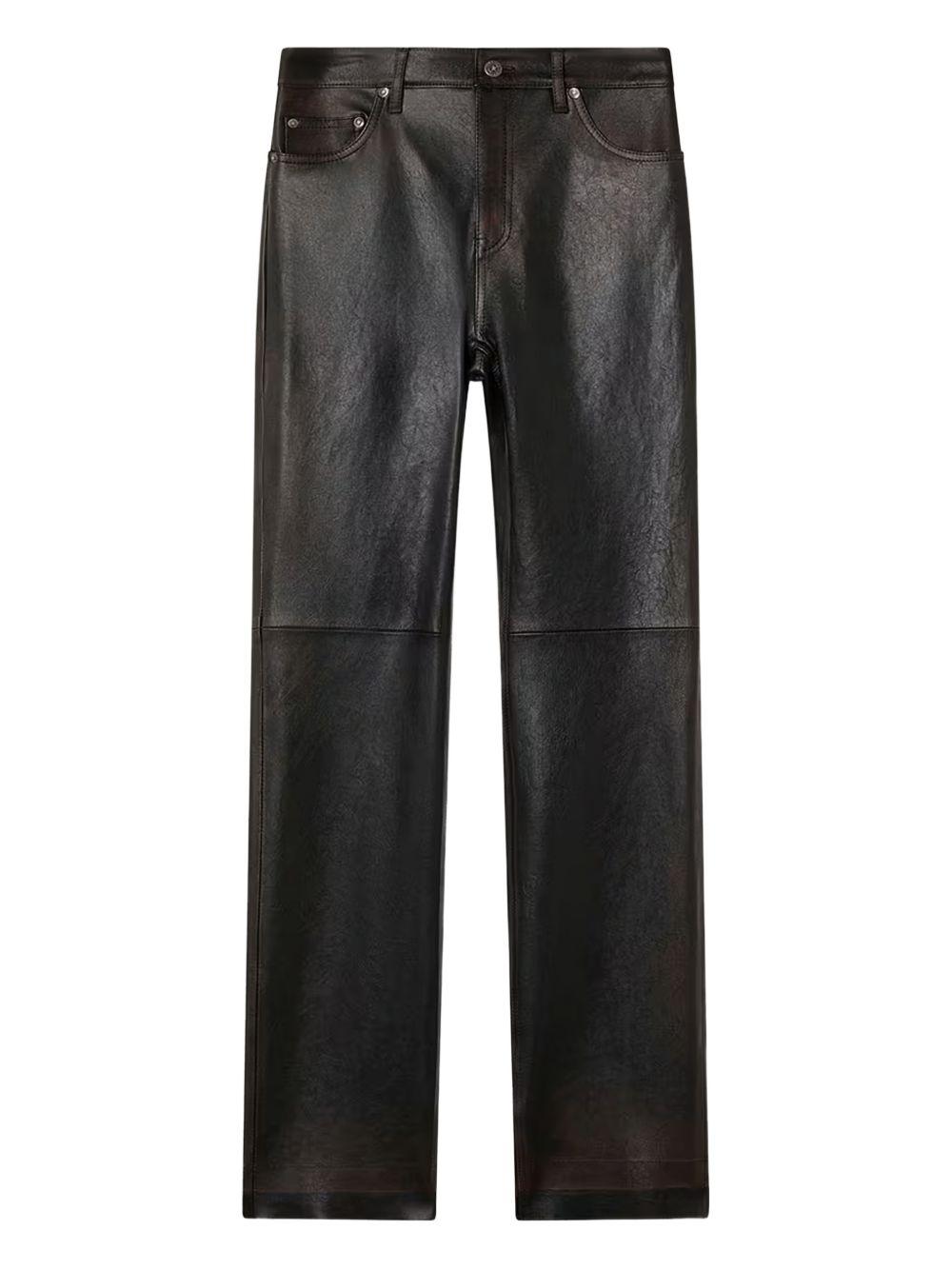Jeans in pelle in nero Golden goose - donna 