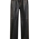 Jeans in pelle in nero Golden goose - donna 