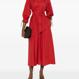 Abito a camicia con pieghe in rosso Max Mara - donna 