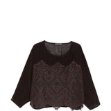 Top in pizzo in marrone Maurizio - donna 