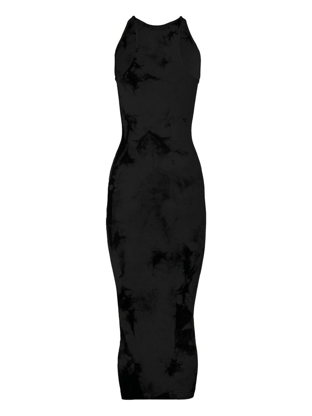 Abito con fantasia tie dye in nero Wolford - donna 