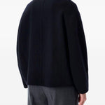 Giacca Windsor  in lana blu navy 