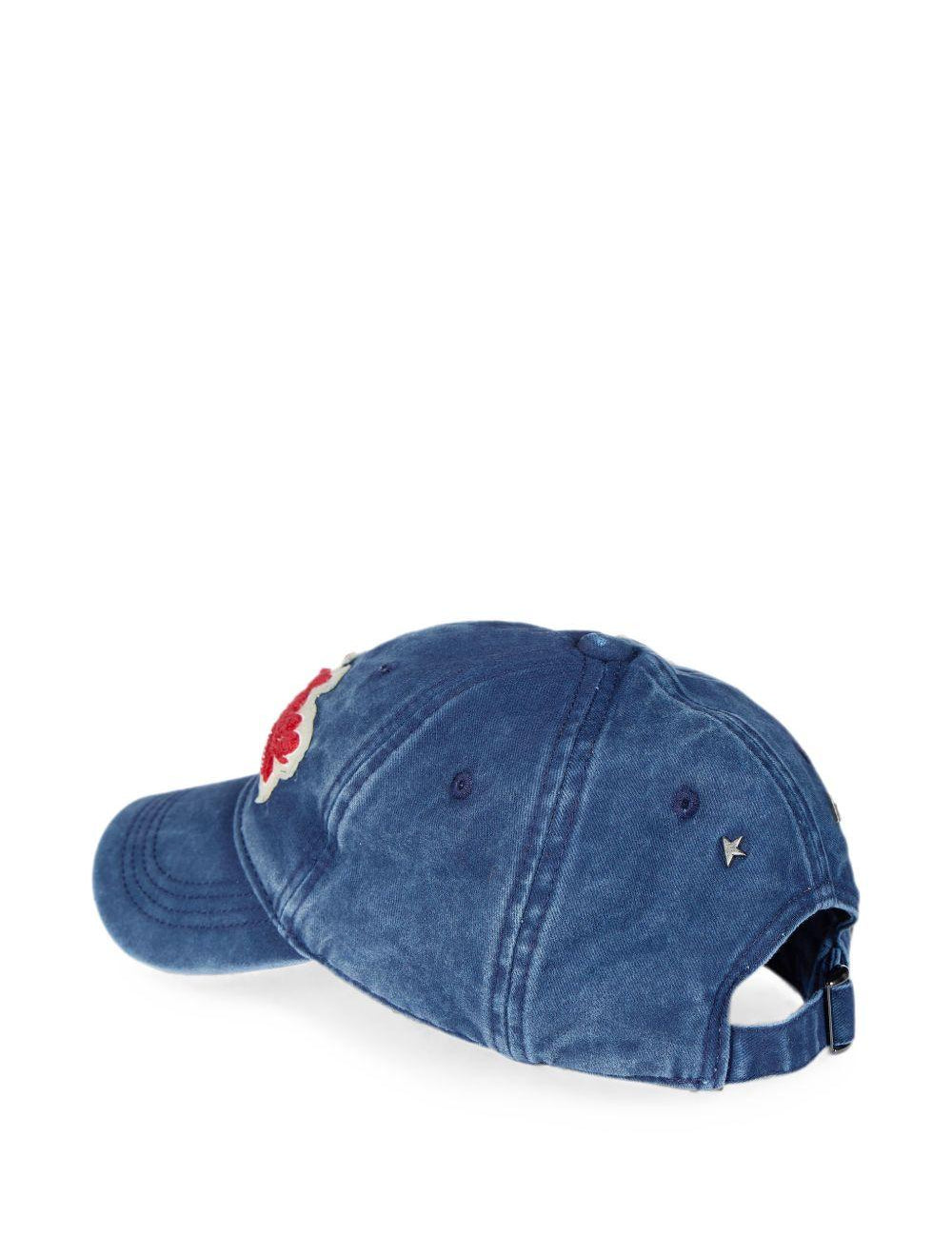 Cappello da baseball in denim Journey in blu 