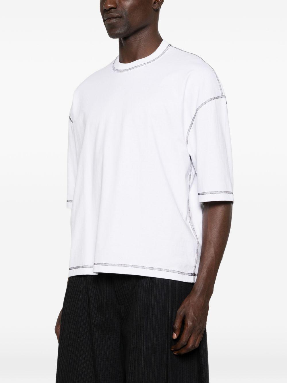 T-shirt dalla vestibilità ampia con cuciture a contrasto in bianco Comme des garcons homme - uomo 