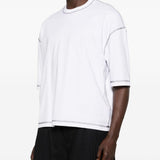 T-shirt dalla vestibilità ampia con cuciture a contrasto in bianco Comme des garcons homme - uomo 