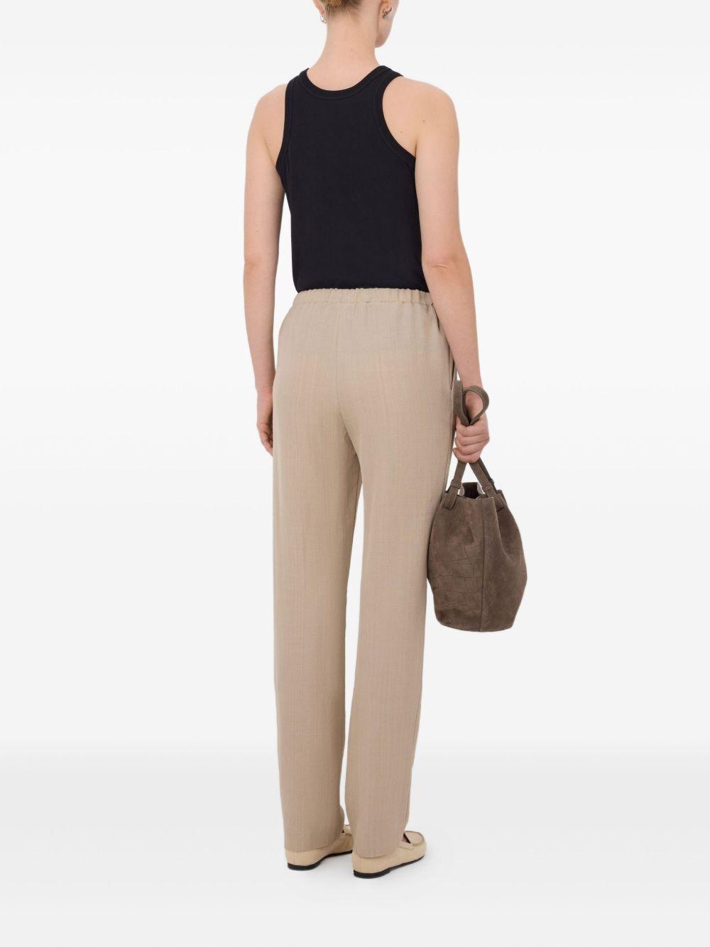 Pantaloni elasticizzati Scot in beige Loulou de saison - donna 