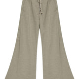 Pantaloni a gamba ampia con coulisse in grigio Rick owens drkshdw - uomo 