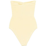 Costume da bagno con spalline in giallo Hunza g - donna 