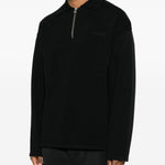 Polo con zip a maniche lunghe in nero Oamc peacemaker - uomo 