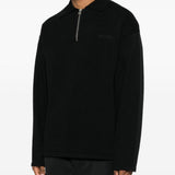 Polo con zip a maniche lunghe in nero Oamc peacemaker - uomo 