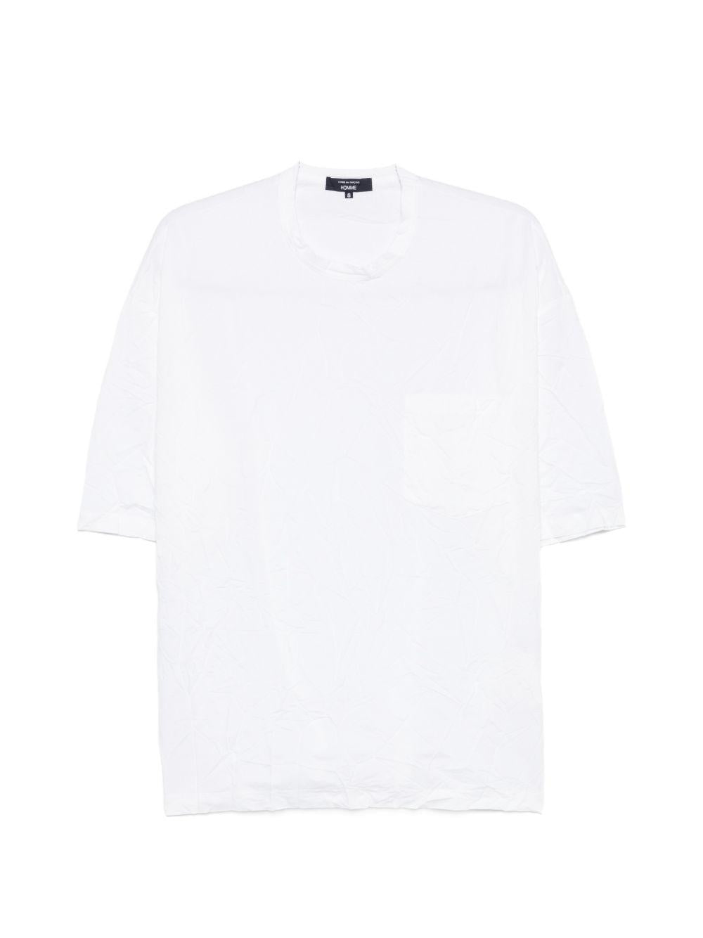 T-shirt con tasca applicata in bianco Comme des garcons homme - uomo 