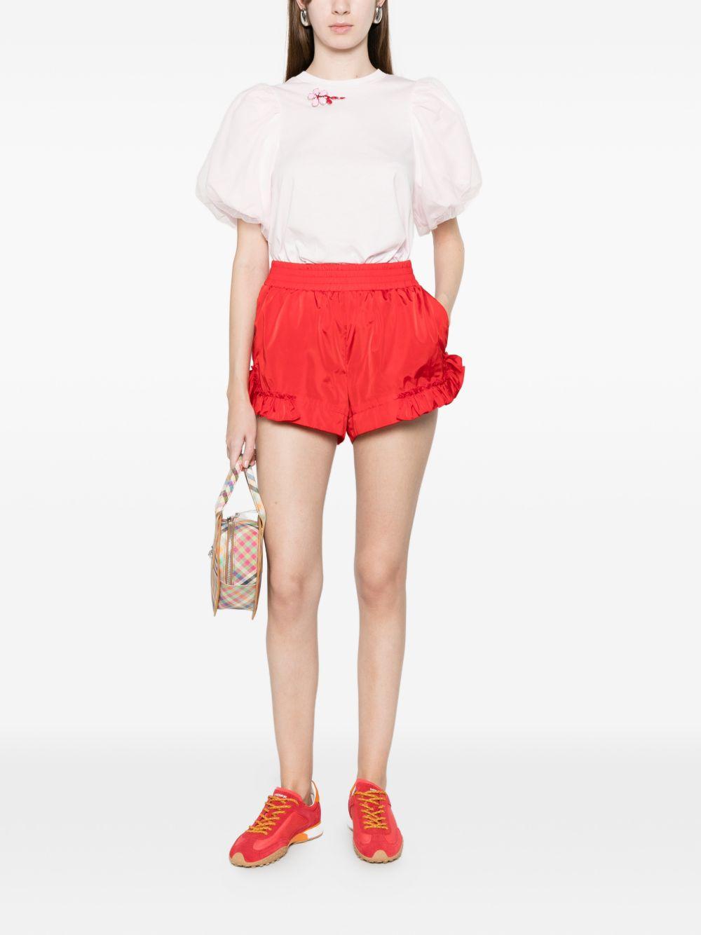 Mini shorts con volant in rosso Simone rocha - donna 