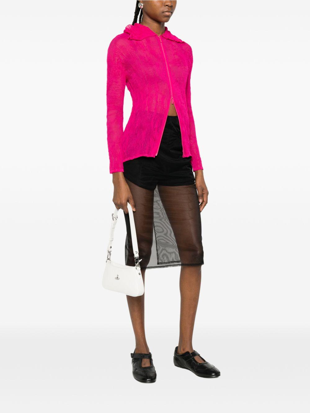 Top a maniche lunghe con design plissettato in rosa Issey miyake  - donna 