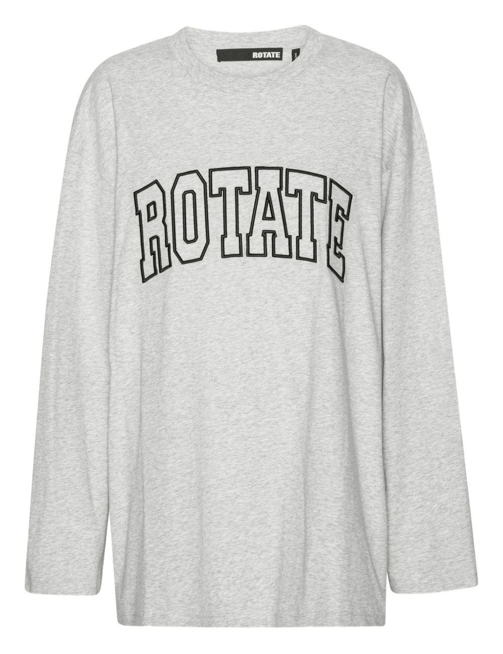 T-shirt con logo in grigio Rotate - donna 