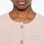 Cardigan in mglia con paillettes in rosa Alessandra rich - donna 